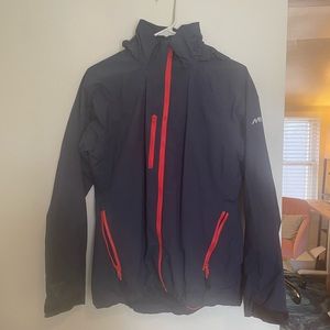 Musto fleece lined jacket navy and red zippers NWOT UK SZ 12 US SZ M